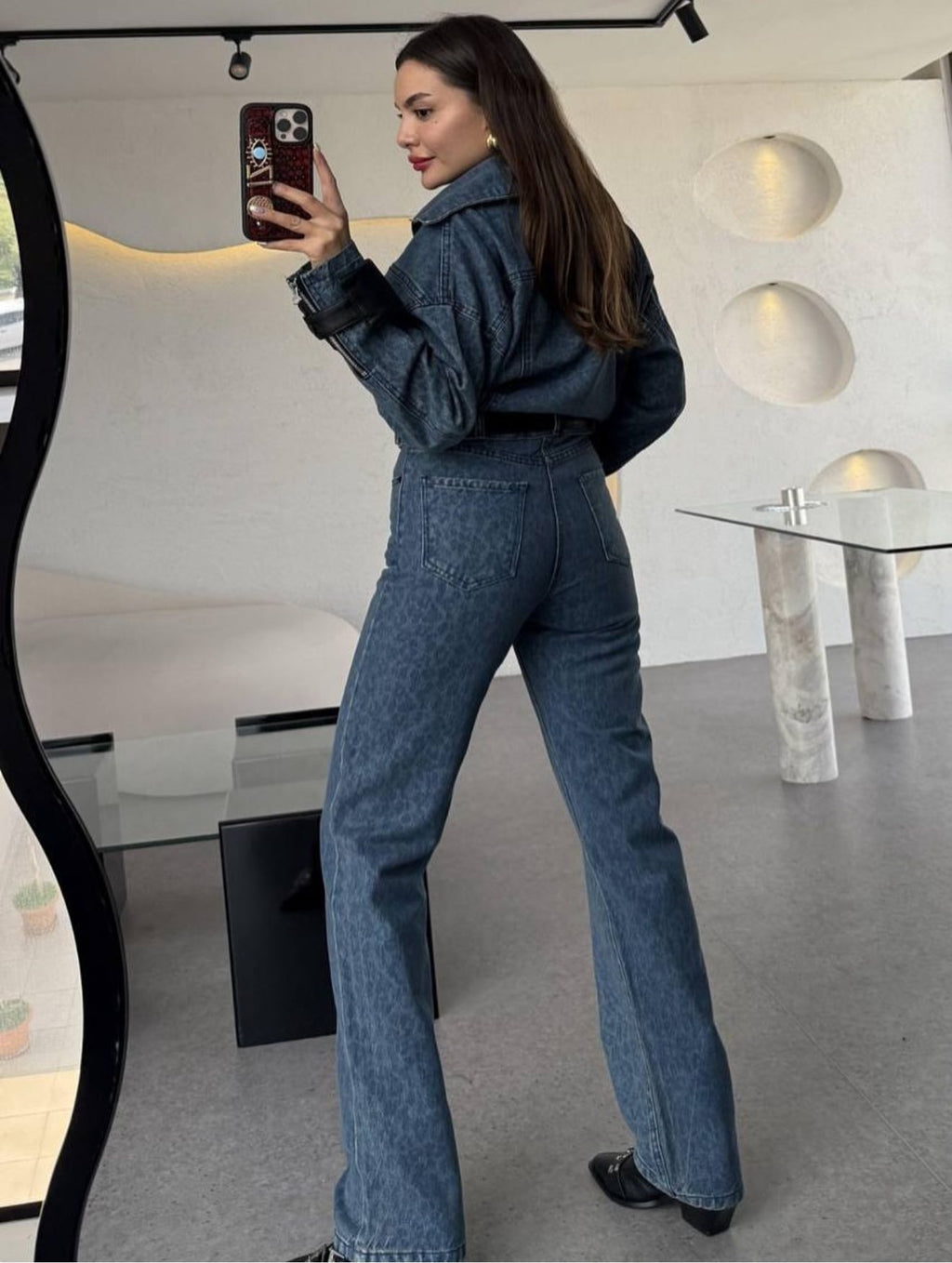 Leopar Desenli Takım